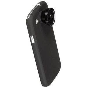 Kitvision Smartphone camera accessoires set met Fisheye lens lens en beschermhoes case cover voor Samsung Galaxy S3 - zwart