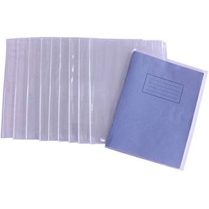 Bright Ideas Boekomslag van transparant pvc, A5-250 micron, PK10, boekomslagen van robuust en dik kunststof, gemakkelijk te reinigen en gemakkelijk te reinigen, gemaakt voor