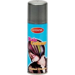 Carnaval verkleed haarverf/spray - zilver - 125 ml - kinderen en volwassenen - makkelijk uitwassen