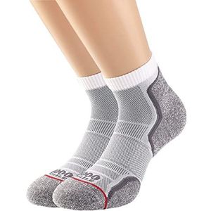1000 Mile Run Anklet Repreve Single Layer Twin Pack Zilver-Grijs XL