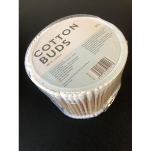 Eco Wattenstaafjes Bamboe - oorstaafjes - Houten wattenstaafjes - 100% biokatoen - 500pcs - plasticvrij