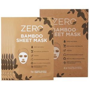 ZERO Bamboo Sheet Gezichtsmaskers 100% Natuurlijk - Multi Pack - 4 Stuks