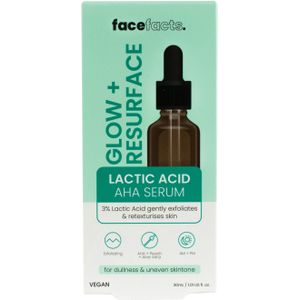 Face Facts - Glow + Resurface - Lactic Acid AHA Serum - 30 ml