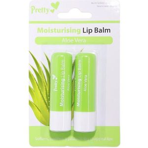 Pretty Moisturising Lip Balm Aloe Vera 2 x 4,3 g
