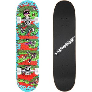 Osprey Double Kick Pro Skateboard: Slime Edition 31"" - Abec 7 Lagers - Perfect voor Trucs & Beginners