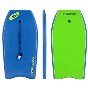 Osprey Bodyboard van 111,8 cm met verstelbare polsband voor kinderen en volwassenen, lichtgewicht bodyboard met XPE-brug, halvemaanvormige staart en geëxpandeerde polystyreenkern, verschillende