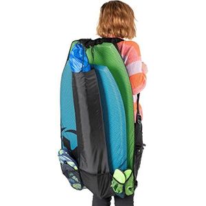 Yello Multifunctionele bodyboardtas, strandtas, met waterdichte achterkant, tot 42"" Bodyboard rugzak, zwart