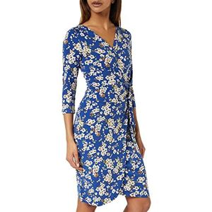 Gina Bacconi Robe de cocktail en jersey imprimé pour femme, bleu marine, 38