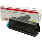 Toner - Geel - Voor OKI C5100 C5300 C5200 C5400 - Tot 5000 Pagina's