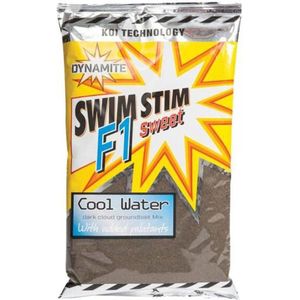 Dynamite Baits Swim Stim - F1 Dark Cool Water Groundbait - 800g - Bruin