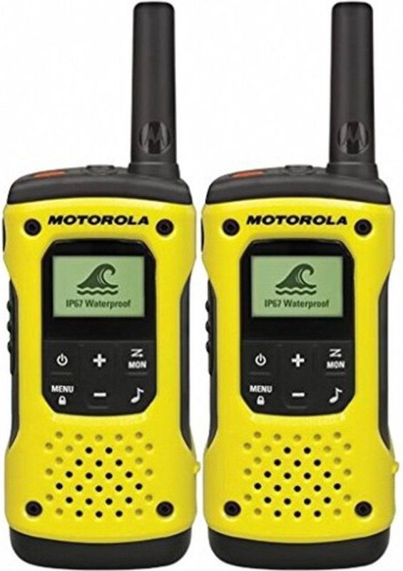 Motorola TLKR T92 H2O Duopack (10 km), Walkietalkie, Zwart, Geel