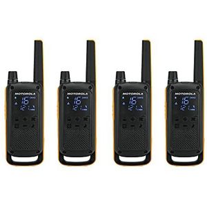 Motorola Talkabout T82 Extreme PMR446 2-weg Walkie Talkie Radio Quad Pack - Geel/Zwart