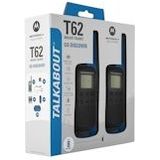 Motorola Talkabout T62 PMR-Funkgeräte (2er Set, PMR446, 16 Kanäle und 121 Codes, Reichweite 8 km) blau