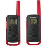 Motorola Talkabout T62 PMR PMR446 radio's, 16 kanalen en 121 codes, bereik 8 km, rood, 2 stuks