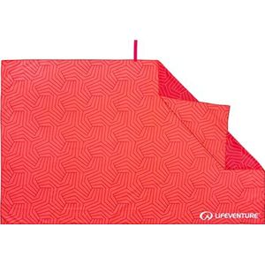 Lifeventure Gerecycleerde SoftFibre reishanddoek — Compact, lichtgewicht sneldrogende sport- en strandlaken, zandvrij ontwerp, Giant (Coral)