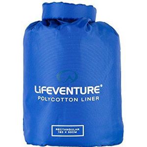 Lifeventure Polycotton Sleeping Bag Liner, rechthoekig (marineblauw) unisex slaapzak voering, marineblauw