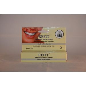 Dr Denti Refit cementcapsules voor tijdelijk gebruik, 1 verpakking met 3 capsules