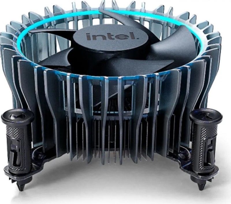 Intel Laminar RM1 Processor Ventilator Zwart, Blauw