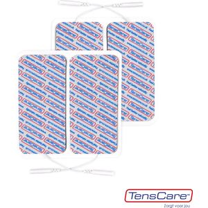 TensCare elektroden pads – 50x100mm – 4 stuks – Zelfklevend en herbruikbaar