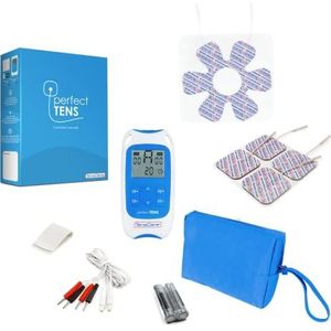 TensCare Perfect TENS – klinisch bewezen TENS-apparaat voor het verlichten van rug-, heup-, been-, artritis- en ischiaspijn + E-SF150 gewrichtselektroden