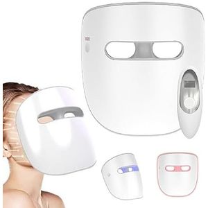 TensCare LED-masker gezicht - rood, blauw en NIR-licht voor anti-aging, reductie van rimpels en acnebehandeling. Draadloos en draagbaar.