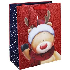 Clairefontaine X-31226-2C – geschenktasje Excellia – groot – 26,5 x 14 x 33 cm – 210 g – motief: baby rendier, pailletten, Kerstmis kinderen – geschenkverpakking, ideaal voor: gezelschapsspellen, puzzel, geschenken