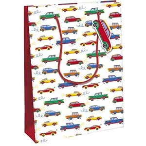 Clairefontaine 32472-2C – een geschenktas Excellia – groot formaat – 26,5 x 14 x 33 cm – 210 g – motief: auto's voor kinderen – geschenkverpakking, ideaal voor: gezelschapsspellen, puzzels