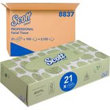 Scott - Gezichtsdoekjes - Wit - 2-laags - 2100 Vellen