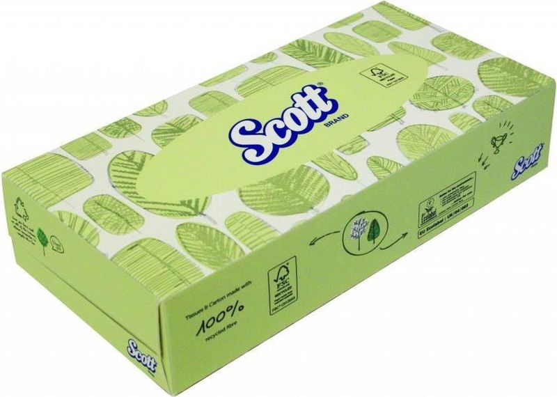 Scott - Gezichtsdoekjes - Wit - 2-laags - 2100 Vellen