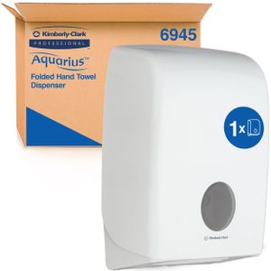 Handdoekdispenser Aquarius voor i-vouw wit 6945