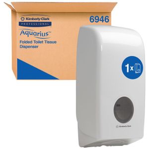 Toiletpapierdispenser KC Aquarius gevouwen tissue wit 6946
