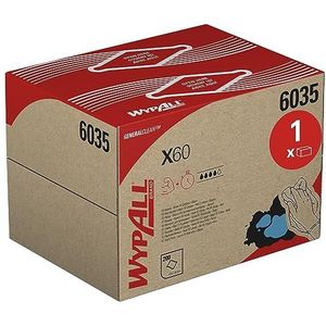 WypAll X60 Poetsdoeken 6035-1 BRAG Box x 200 witte doeken,1 doos = 200 doekjes,wit