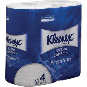 Kleenex toiletpapier Extra Comfort, 4-laags, 160 vel per rol, pak van 4 rollen - 5033848036318