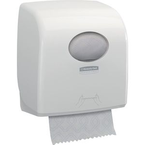 Kleenex Kimberly Clark handdoekroldispenser Aquarius, voor navullingen Slimrol, kleur: wit - wit Kunststof 7955