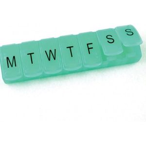 Pillendoos - 7 Dagen - Opbergvakken - Variabele Kleuren - Met Deksel