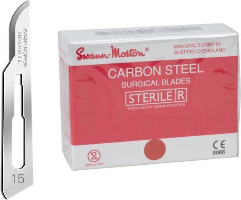 Swann Morton Scalpelmesjes - Steriel - Mesnummer 15 - REF 0205