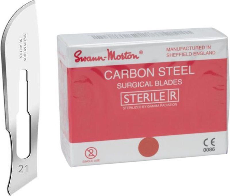 Swann Morton Scalpelmesjes - Steriel - Mesnummer 21 - REF 0207