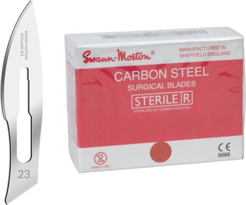 Swann Morton Scalpelmesjes - Steriel - Mesnummer 23 - REF 0210