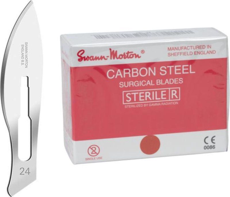 Swann Morton Scalpelmesjes - Steriel - Mesnummer 24 - REF 0211