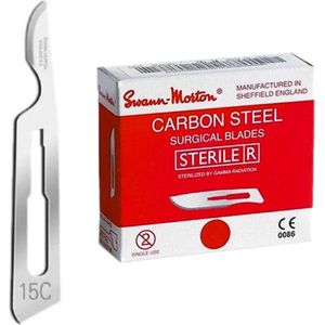 Swann Morton mesjes steriel 15C Swann Morton - RVS - Past op houder nummer 3 - Nummer 15C