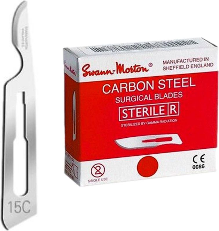 Swann Morton mesjes steriel 15C Swann Morton - RVS - Past op houder nummer 3 - Nummer 15C