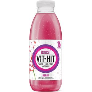 Vit Hit - Boost - Vitaminedrank - Rooibos Thee - Fles van 50cl - Pak van 12 stuks