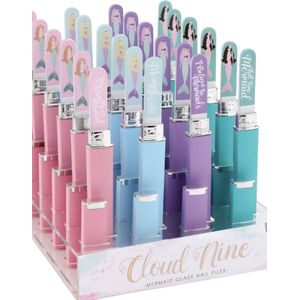 CGB GIFTWARE Cloud & Nine Mermaid Glass Nail File in case (assorted colours)
