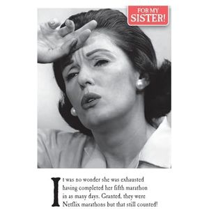 Emotional Rescue Humor Funny Sister Verjaardagskaart - Voor Mijn Zus Netflix Marathons