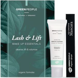 Green People - Lash & Lift Set - Natuurlijke Mascara en Make-up Remover Set - Zwart - 7ml en 30ml
