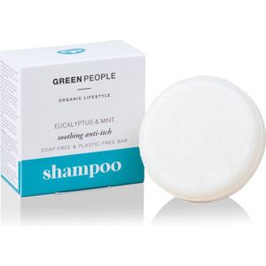 Green People Barre de shampooing à l'eucalyptus et à la menthe 50 g | Barre de shampooing solide anti-démangeaisons naturelle et biologique | Apaise et réconforte les démangeaisons du cuir chevelu |