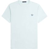 Fred Perry Ringer T-Shirt Lichtblauw - Heren - Print T-shirts