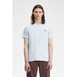 Fred Perry Ringer T-Shirt Lichtblauw - Heren - Print T-shirts