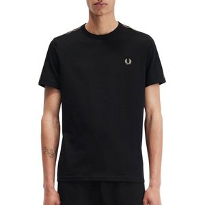Fred Perry - Tape Ringer T-Shirt - Zwart - Katoen