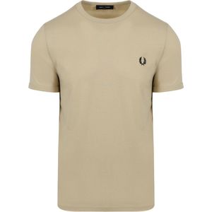 Fred Perry - T-Shirt Ringer M3519 Beige V54 - Heren - Modern-fit